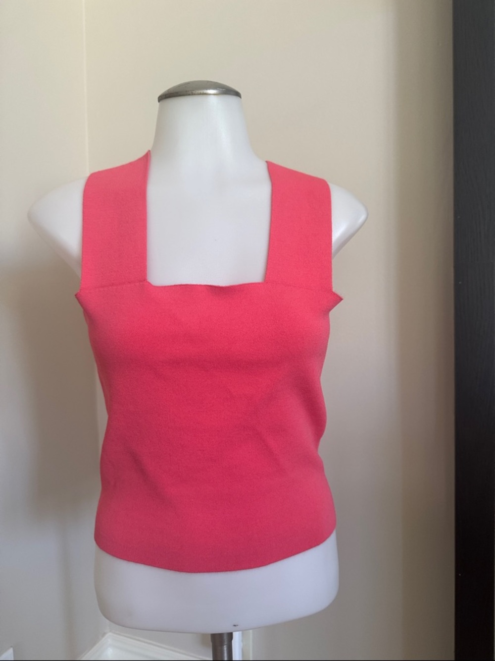 House of Harlow 1960 Coral-Pink Square Neck Tank